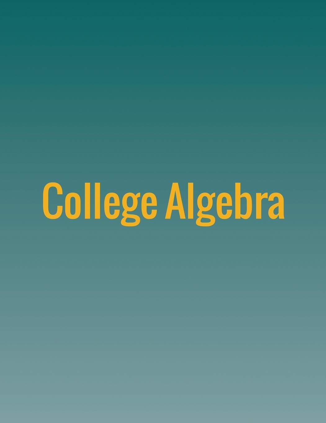Buy College Algebra — BookShops.in
