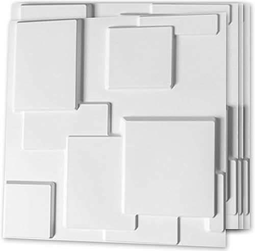 Miniatura 61 de Art3d Panel de pared de 19.7 x 19.7 pulgadas (paquete de 12) color negro