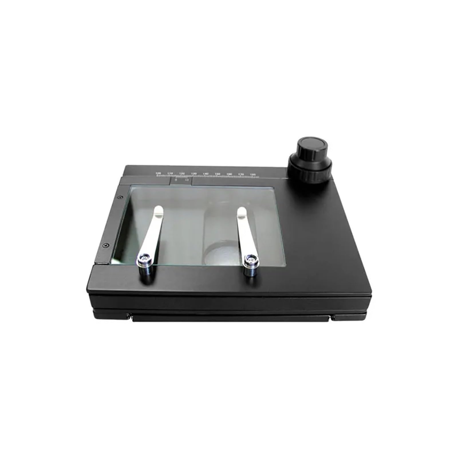 Stolik pozycjonujący obrotowy z napędem silnikowym PT-75 XY, platforma mobilna, stolik do ręcznego przesuwania, stół optyczny, zakres ruchu: 75 mm x 56 mm