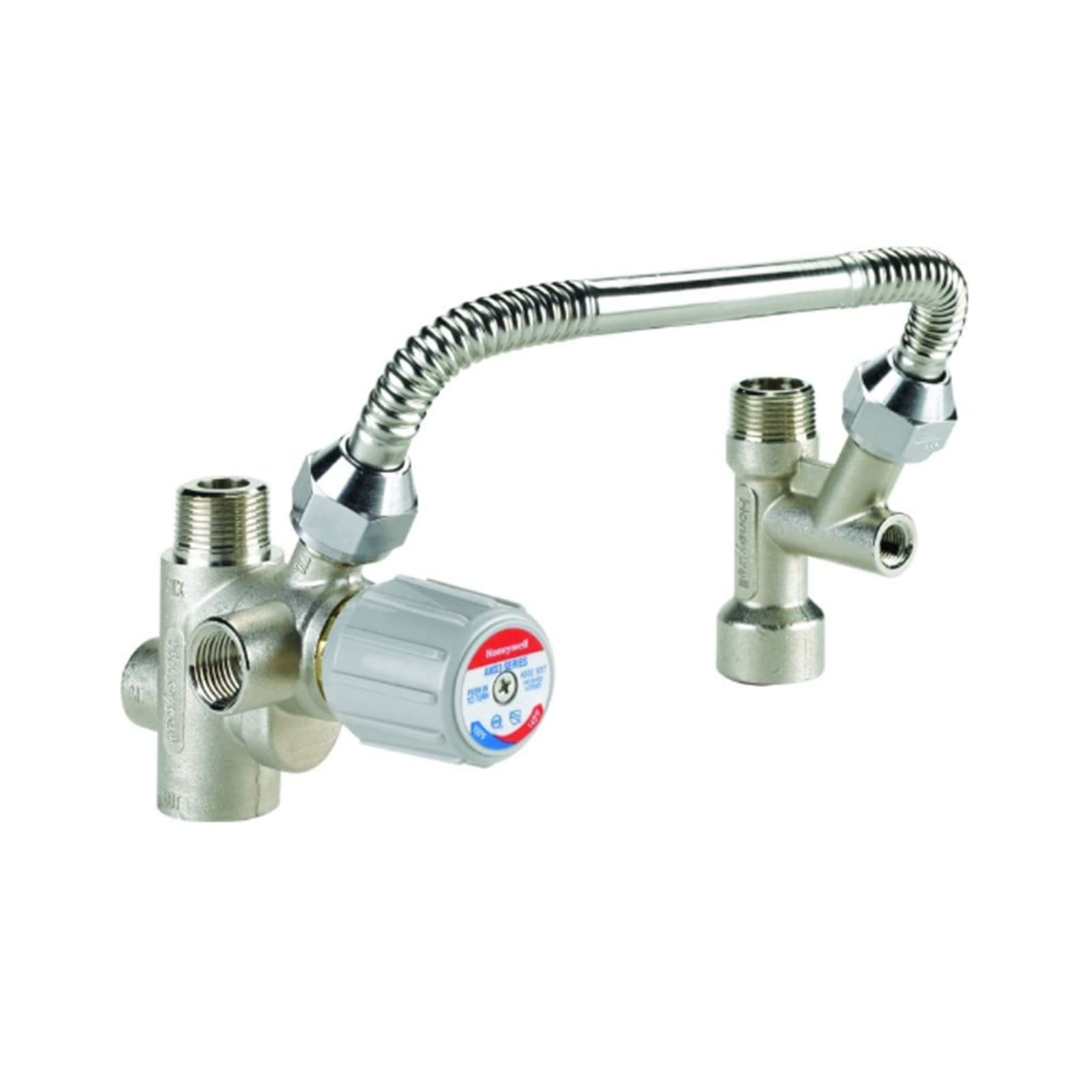 Paquete de 2 conectores de calentador de agua corrugado de acero inoxidable resistente y duradero para calentador de agua, ablandador de agua, 24 pulgadas de longitud