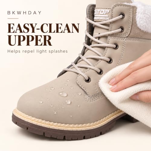 BKWHDAY Winter Boots for Women Snow Boot Waterproof Non Slip - image 4