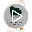 Image of AMATA Marino 3+2 Seater Green Suede Velvet Fabric Sofa Set with Two Cushions Perfect for Home Office Guests Living Room with 3 Year Warranty (04 Green, 3+2 Seater)