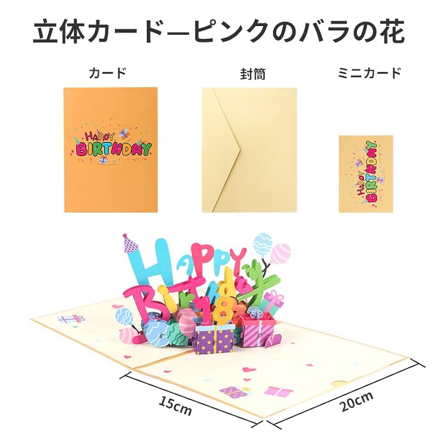 Amazon | デジタルカード 誕生日立体カード 手作りアイデア