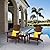 Outvita Wood Adirondack Chair, Folding Wooden Lounge Seating, All Weather Outdoor Furniture Chair with Armrest for Garden Fire Pit Yard Beach, 350 LB Support - Carbonized