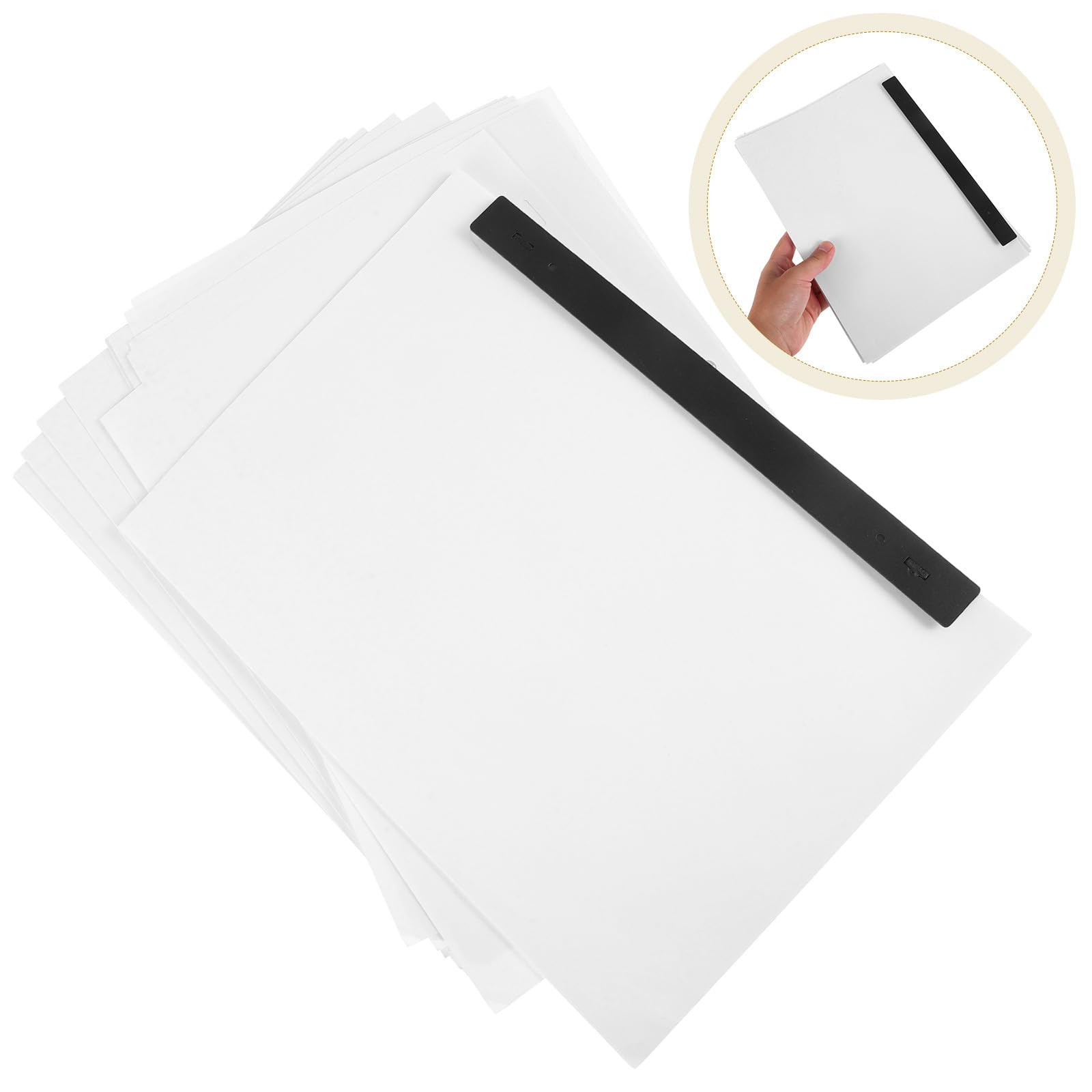 Carta da Disegno con Righello di Posizionamento Bianca 3 Fori per Animazione 200 Fogli per Creazione Fumetti e Attività Creative