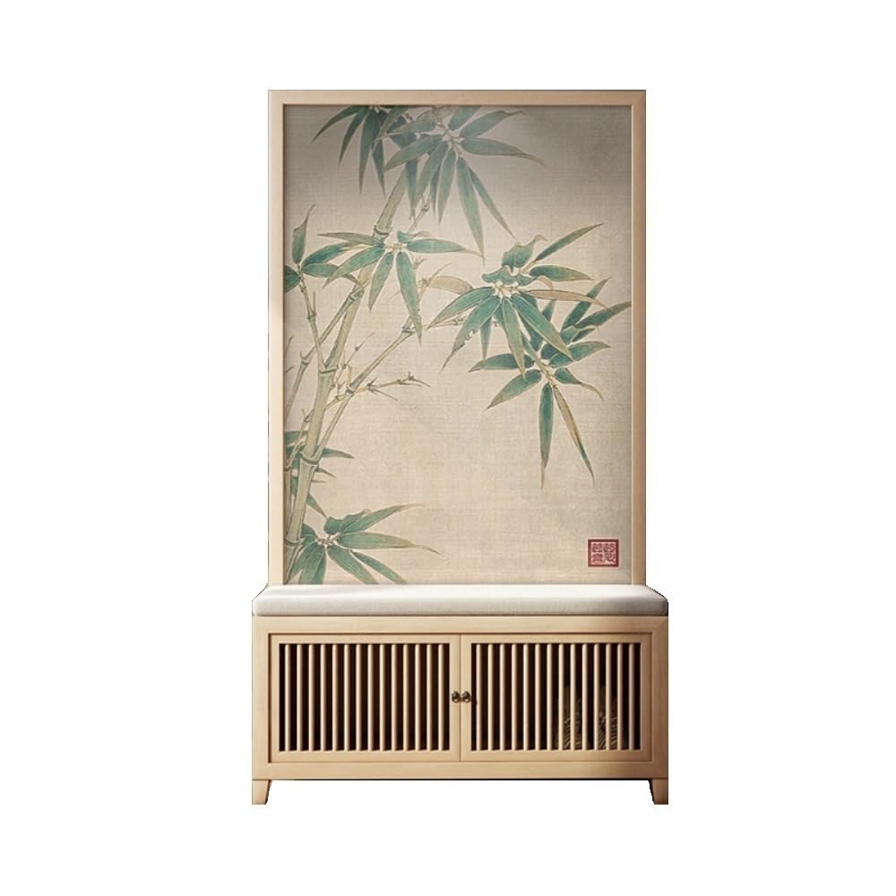 Privacy Screen Creative Privacy Screen Partition Decoration Living Room Entrance Shoe Cabinet Movable Seat Room Divider