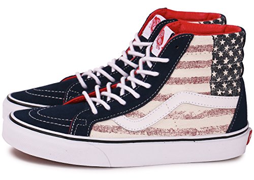 Vans VANS MENS U SK8 HI CANVAS AMERICANA DRESS BLUE SIZE 5.5