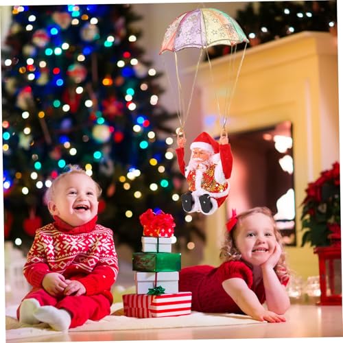 Jouet de Noël électrique Père Noël parachute idée cadeau enfant - 3