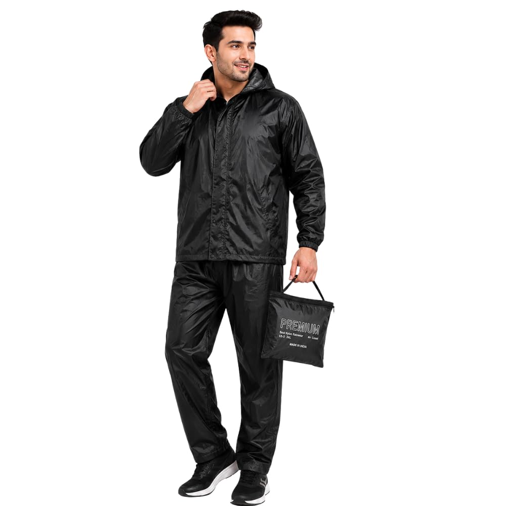 (𝐒𝐩𝐞𝐜𝐢𝐚𝐥 𝟏𝟓 𝐘𝐞𝐚𝐫𝐬 𝐖𝐚𝐫𝐫𝐚𝐧𝐭𝐲 Waterproof Rain Suit for Men & Women, Hooded Raincoat with Jacket & Pants, Lightweight Reusable Rainwear for Bike Riding, Travel-image-7