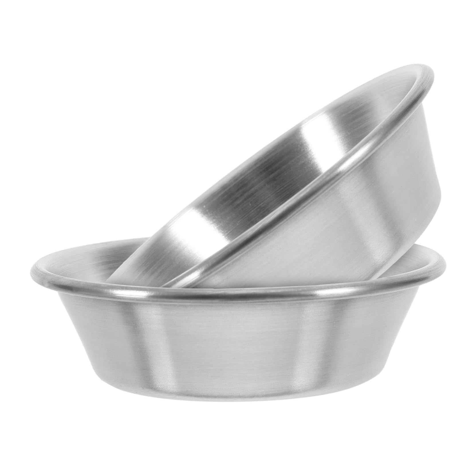 SOLUSTRE Set of 2 Mini Stainless Steel Sauce Dishes Seasoning Little Bowls for Salads Snacks Condiments Party Camping