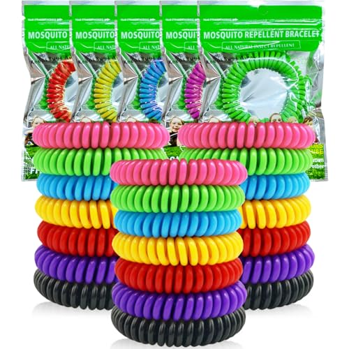 mosquito repellent bracelets 21 pack individually wrapped waterproof insect bug repellent wristbands for kids adults outdoor camping fishing traveling
