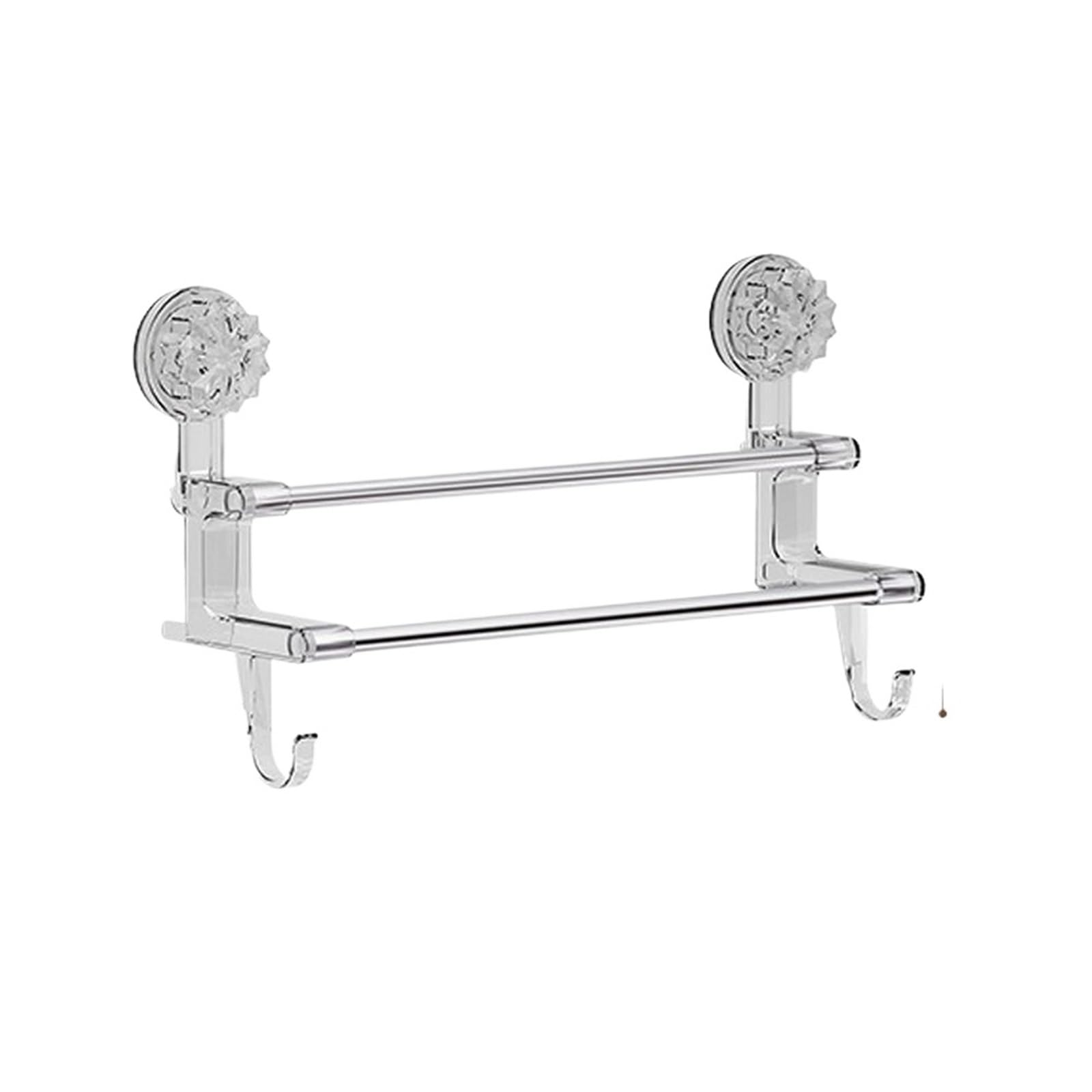 Self Adhesive Towel Rail Suction Cup Towel Bar Storage Rack Polished Surface Strong Bearing Capacity Saving Space Hand Holder(58.8x10.5x21cm)