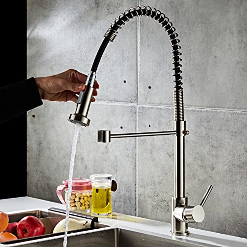 Robinet de cuisine avec ressort à arc élevé et mitigeur à poignée unique - 3