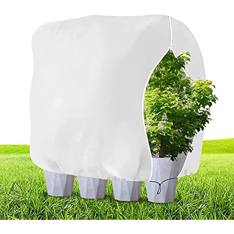 Mdlufee Winter Plant Frost Protection Cover,Plant Warming Jackets,With zipper drawstring-1 Pack (200 * 240CM,80g/m²) Cover