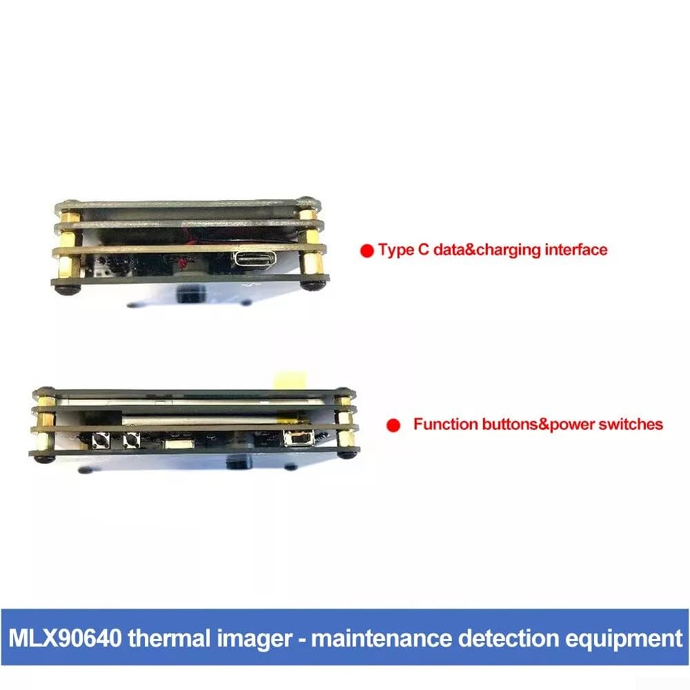 1 cámara termográfica, sensor de imagen térmica LCD de 3.2 pulgadas, cámara de imagen térmica con termómetro D
