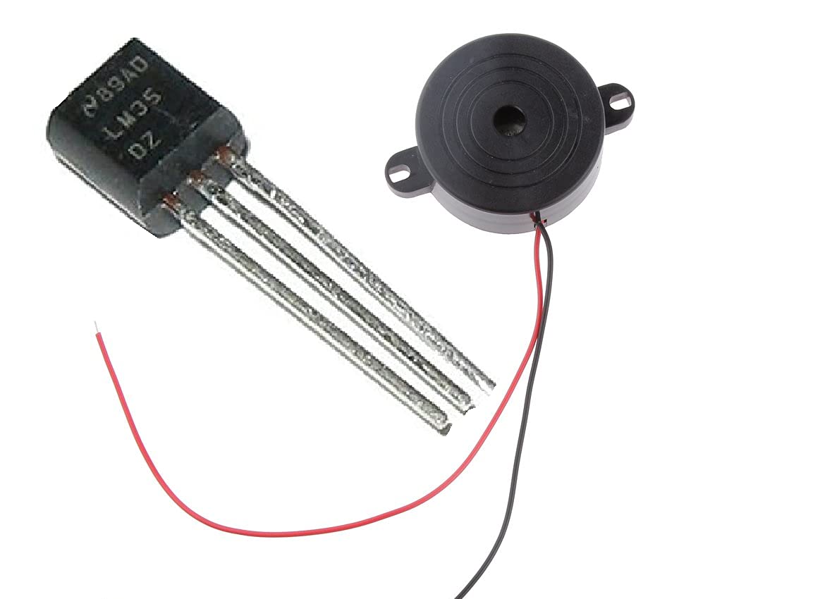 Sdiy Electronics - LM 35 Temperatue sensor (1 pies) and Buzzer highdecibel (1pies)
