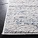 SAFAVIEH Amelia Collection 5' Square Ivory/Blue ALA700A Modern Abstract Non-Shedding Living Room Bedroom Area Rug