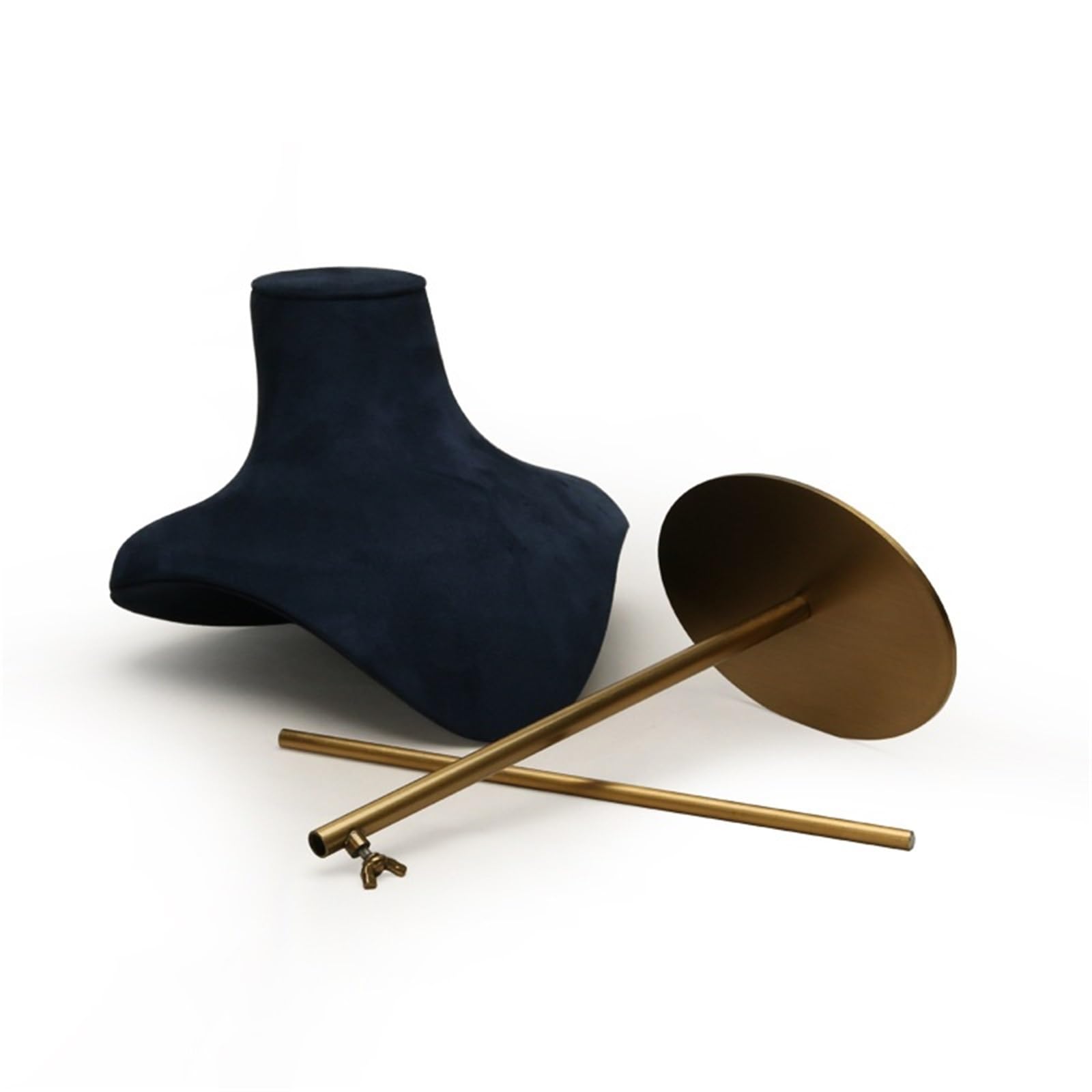 Naszyjnik ekspozycyjny model rekwizyty naszyjnik stojak ekspozycyjny metalowa biżuteria portret szyi żywe miejsce (zielony 15 * 37 cm)