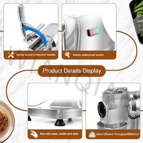 Máquina eléctrica comercial para rallar queso profesional miniatura 4