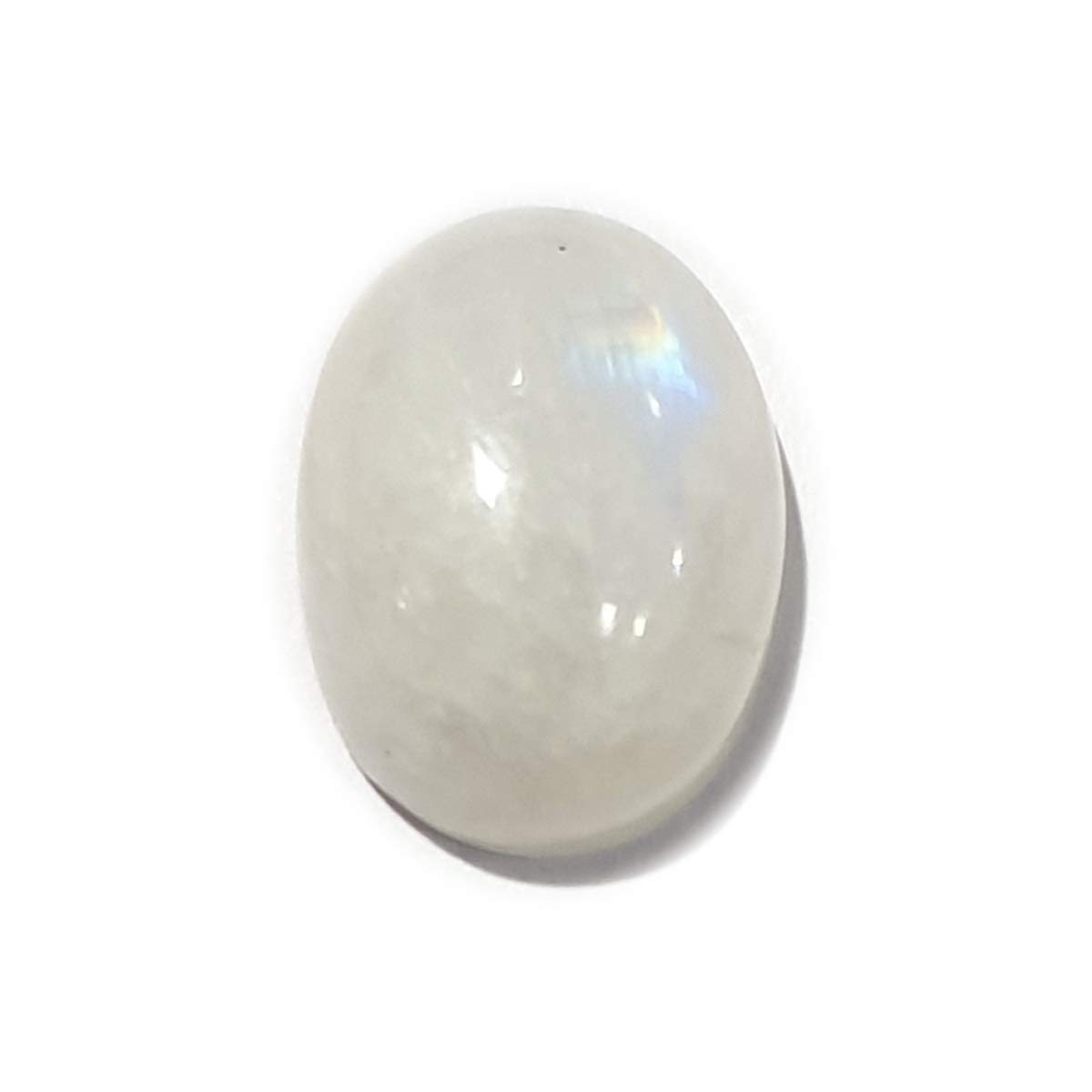 Reiki Crystal ProductsNatural Rainbow Moonstone Gemstone 9.25 Ratti Moonstone Oval Shape Loose Gemstone for Ring, Pendant Cabochons Unisex (Color : White)