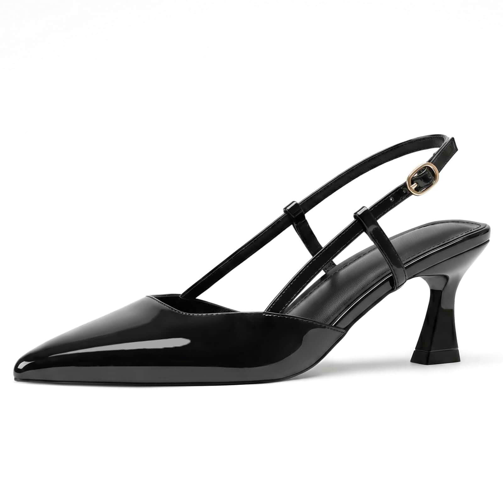 Women’s Kitten Heels Slingback 2026 Closed Pointed Toe Stiletto Pumps 2inch Heel,Ankle Strap,Work Commuting Heels,Fashion Trendy Pumps,Dress Shoes,Daily Causal Outfit,Travel,Dating,Shopping