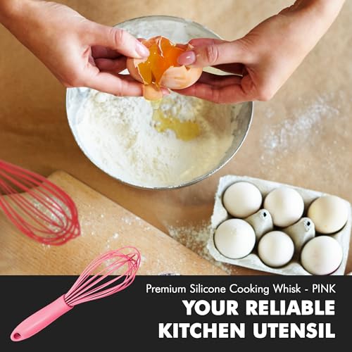 Image of Chef Craft Premium Silicone Wire Cooking Whisk, 10.5 inch, Pink