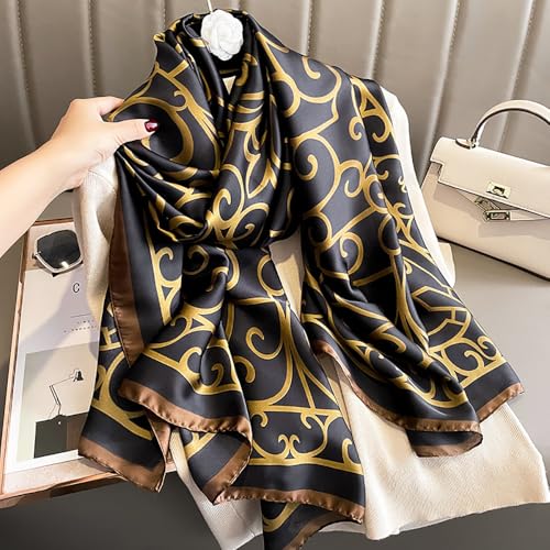 Pokeedioty Scarfs for Women Long Floral Print Scarf Fashion Scaves Head Scarf Lightweight Sunscreen Shawls2