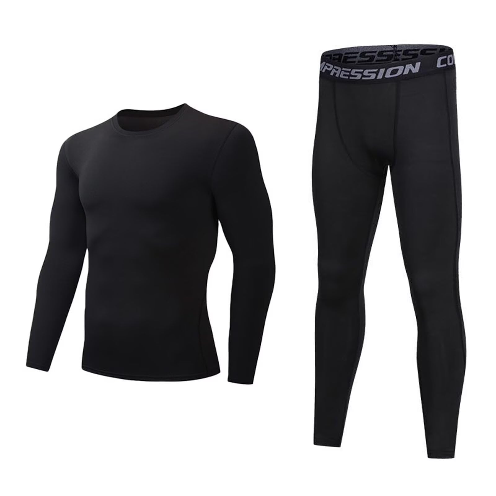 Sponsored Ad – Men Base Layers Sets Football Sports Skins Compression Athletic Baselayers Sets Winter Thermal Underwear for Adult