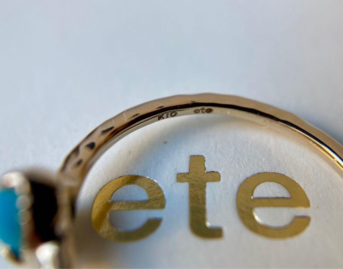 Amazon.co.jp: ete エテ 1Pターコイズ トルコ石 ペアシェイプ イエロー 