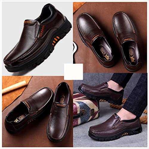 Men's Leather Loafers,Casual Walking Shoes,Formal Oxfords,Comfortable for Work Office Dress Outdoor Walking Shoes2