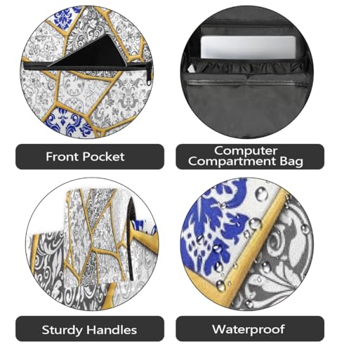 Mochila escolar ligera Kintsugi con compartimento para laptop 5