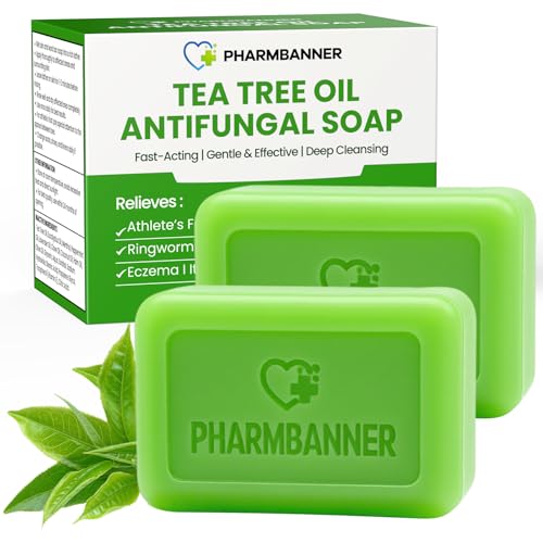 Tea Tree Soap Bar Deep Cleansing Botanical Bar with Tea Tree Eucalyptus & Lavender Oils Gently Soothes Skin Prone to Discomfort Odour or Dryness