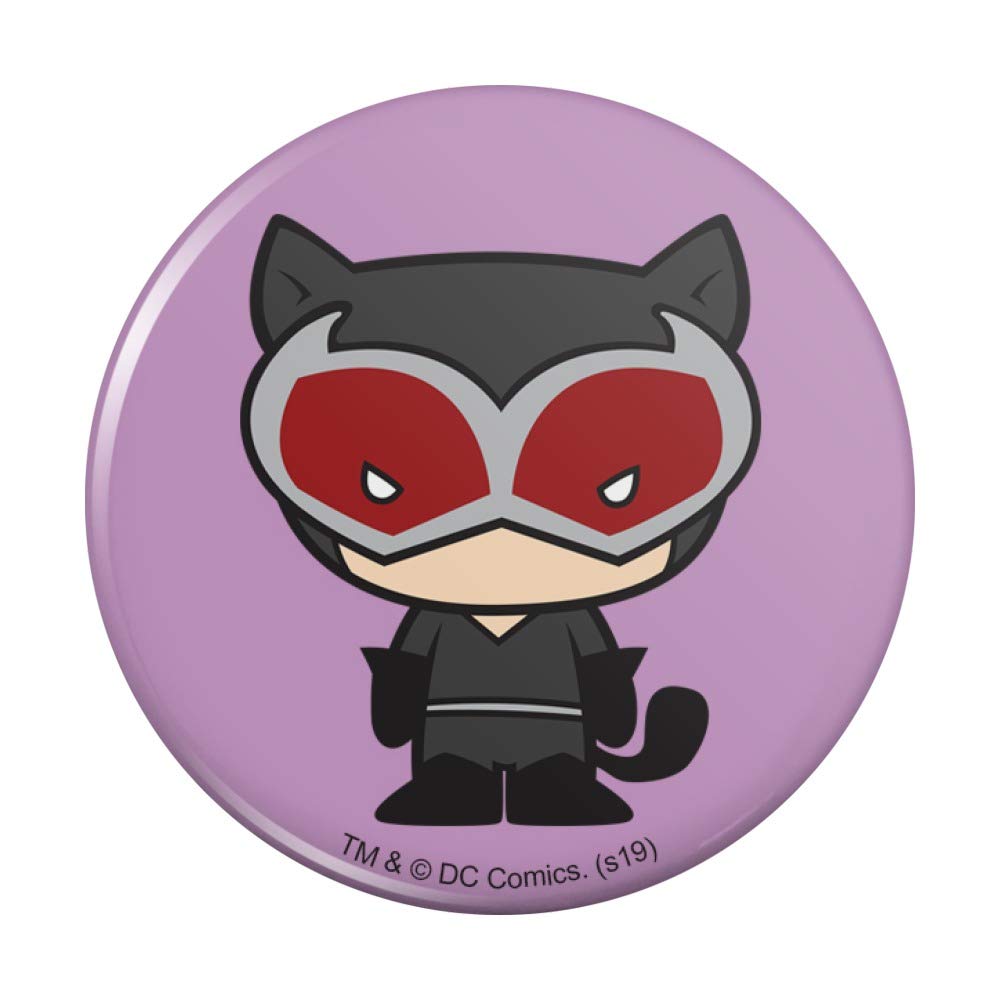 Batman Catwoman Cute Chibi Character Pinback Button Pin