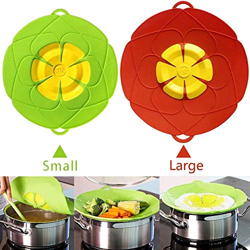 Lugsh Set of 2 Spill Stopper Lid Cover and Overflow Stopper - Boil