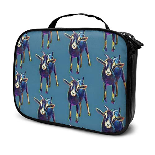 Preisvergleich Produktbild Make-up Koffer Kosmetiktasche Ruthless Goat Collection Aufbewahrungstasche Professionelle tragbare Aufbewahrungstasche Make-up Pinsel Geschenkbox groß