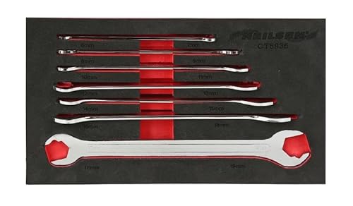 7pc Ultra Thin Ratchetting Action Metric Spanner Wrench Set 6mm - 19mm CT5935