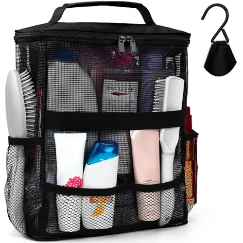 Dorm Room Essentials for College Students Girls Boys Guys, Large Capacity Mesh Shower...