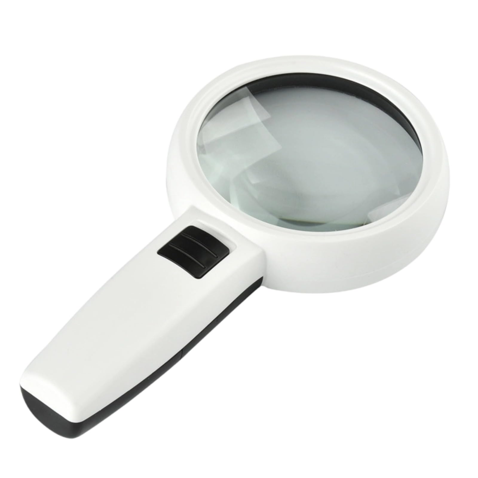 Handlupe mit LED, 3,9 Zoll 10 cm Optikglaslinse, Doppellagiges Vergrößerungsglas zum Lesen, für Antiquitätenbewertung und feine Details, klare Sicht, handlich und praktisch