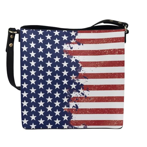 Image of HUGS IDEA Boho Bags for Women Leather Handbag Shoulder Bucket Crossbody Purse