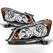 AKKON - For 2008 2009 2010 2011 2012 4-Door Sedan Honda Accord Driver & Passenger Side Headlights Headlamps