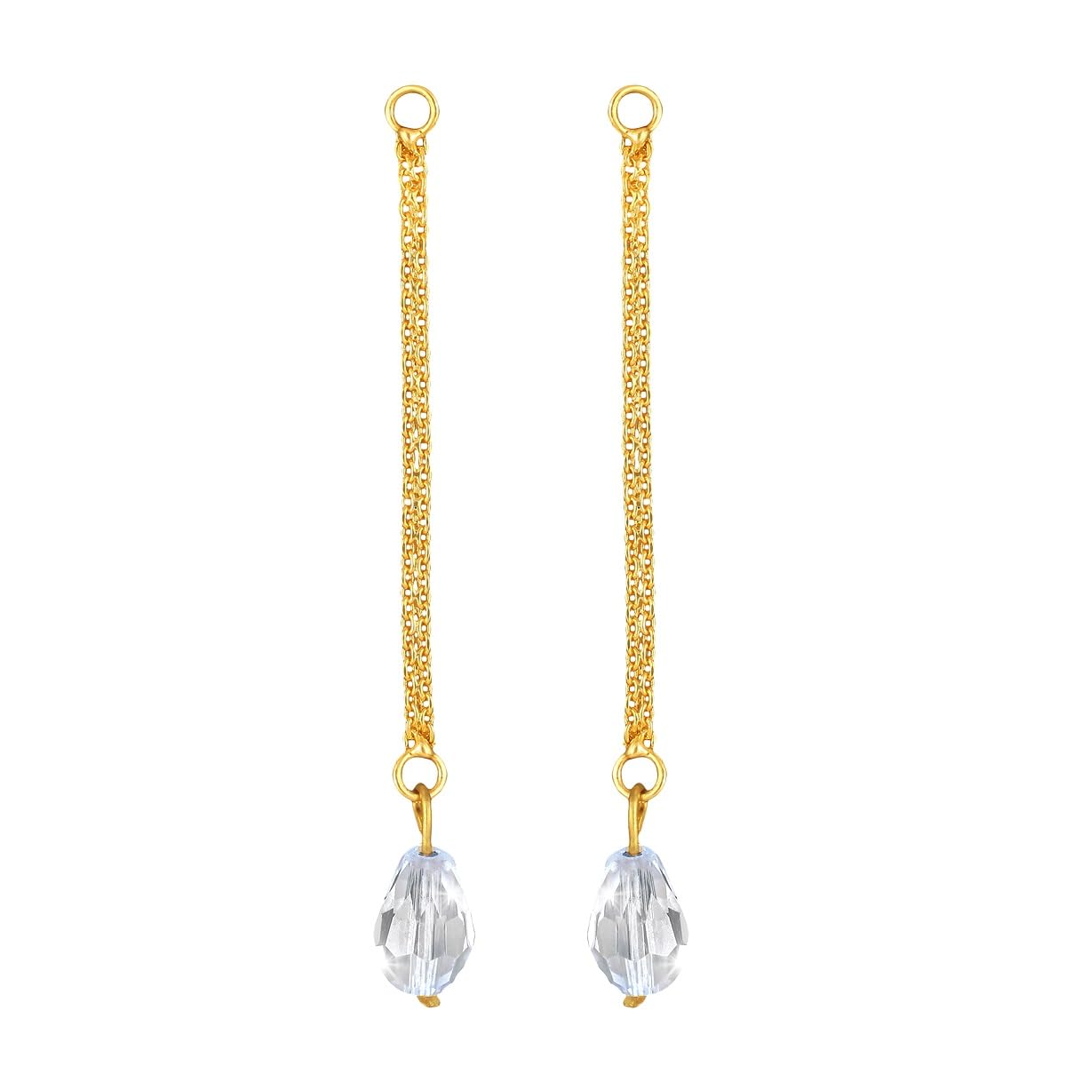 Vivastri's Shimmering & Beautiful Golden Alloy Stud Earrings For Women & Girls -VIVA2183ERG-image-26