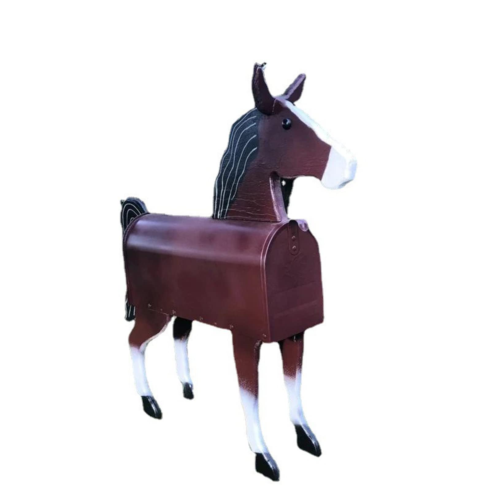 VALINK Unique Chicken Cow Horse Mailbox Outside Weatherproof Post Box Ornament Outdoor Garden Yard Decor Horse