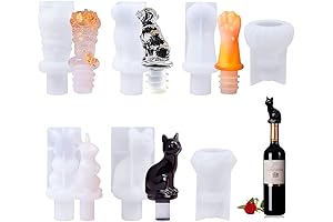 7PCS Stopper Resin Mold Wine Bottle Stopper, Jewelry Silicone Mold