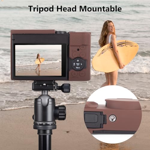 Funda de silicona para cámara Panasonic Lumix ZS99 Coffee miniatura 6