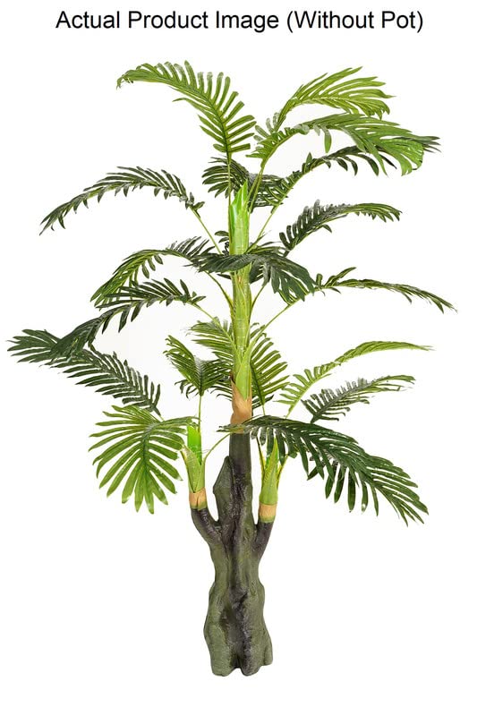Image of Artificial Palm Tree Big Size I Without Pot I Artificial Plant Areca Palm Plant I Home, Office I 5 FEET Height (1 Piece)