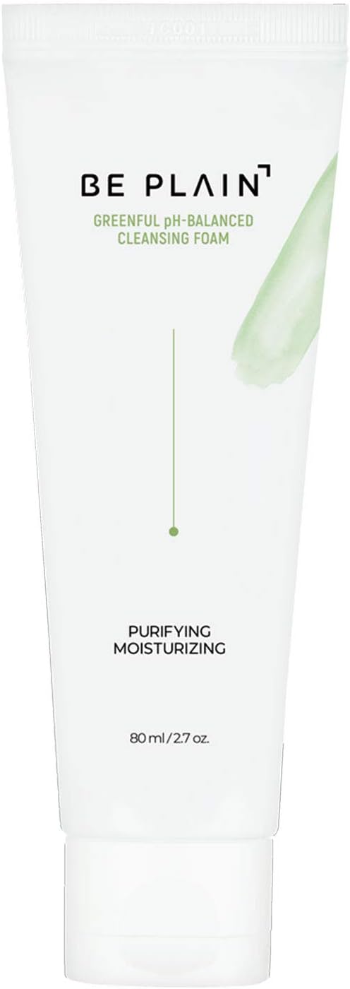 Be Plain Greenful Ph-Balanced Face Wash 5.4 Fl Oz (160Ml) | Gentle Scent-Free Natural For Acne Prone, Oily And Sensitive Skin Korean K-Beauty
