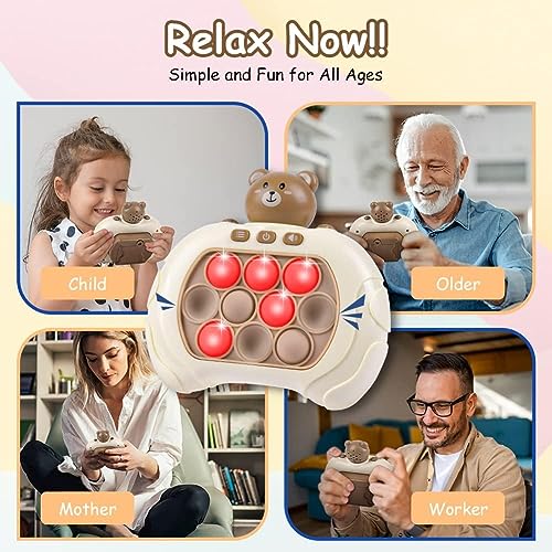 Ainiv Pop it Fidget Spielzeug, Quick Push Spiel, Puzzle-Spielmaschine Game Controller, Bubble Sensory Fidget Toy mit Musik, Elektronisches Sensorspiel für frühe Entwicklung und Konzentrationstraining