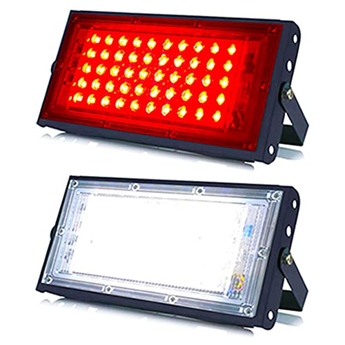 Image of MLD 30w Led Flood Lights IP66 Waterproof Indoor Outdoor Led Brick Focus Street Light Multi color Combo Set | Red, White| Pack of 2