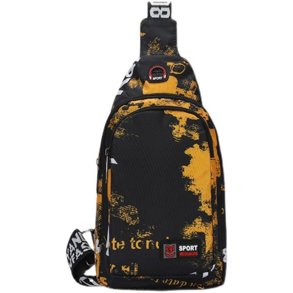 LmagiceMen and women's personalized fashion crossbody bag, casual day bag, leisure time chest bag, small strap bag