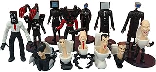 Skibidi Toilet Figure Model Ornaments Toys,13pcs - Skibidi Toilet Anime Battle Action Figures Titan Speakerman Cameraman TV Man PVC Action Figures Party Decoration